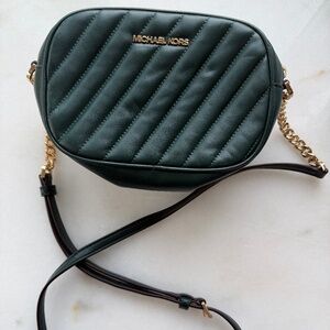 Michael Kors Rose Vegan Crossbody Bag, Green with Gold Hardware - NWI